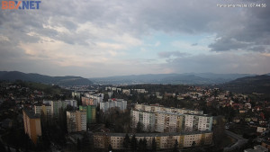 Město Banská Bystrica - Pohled od Sásové-Rudlové - 29.3.2026 v 07:45 Město Banská Bystrica - Pohled od Sásové-Rudlové - 29.3.2026 v 07:45