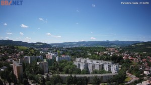 Město Banská Bystrica - Pohled od Sásové-Rudlové - 16.6.2026 v 11:45 Město Banská Bystrica - Pohled od Sásové-Rudlové - 16.6.2026 v 11:45