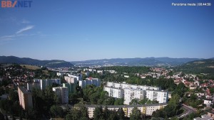 Město Banská Bystrica - Pohled od Sásové-Rudlové - 31.7.2026 v 08:45 Město Banská Bystrica - Pohled od Sásové-Rudlové - 31.7.2026 v 08:45