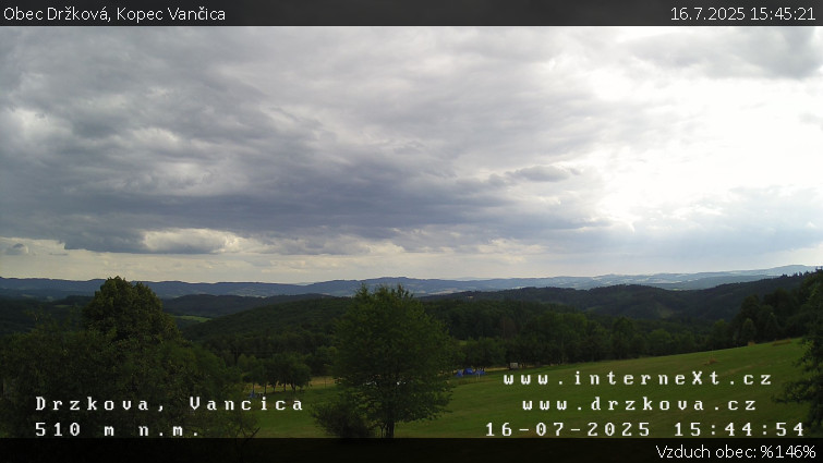 Obec Držková - Kopec Vančica - 16.7.2025 v 15:45 Obec Držková - Kopec Vančica - 16.7.2025 v 15:45