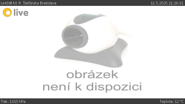 Letiště Bratislava - Letiště M. R. Štefánika Bratislava - 11.5.2025 v 21:16 Letiště Bratislava - Letiště M. R. Štefánika Bratislava - 11.5.2025 v 21:16
