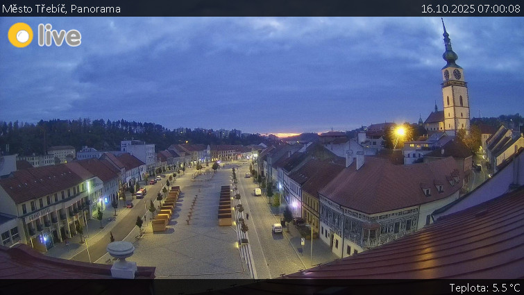 Město Třebíč - Panorama - 16.10.2025 v 07:00 Město Třebíč - Panorama - 16.10.2025 v 07:00