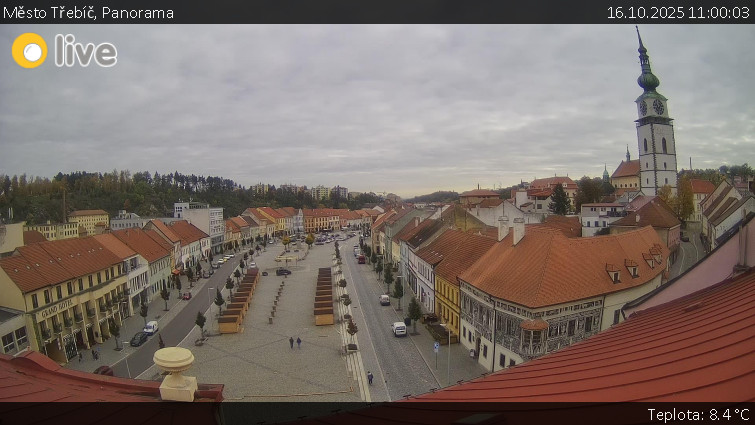 Město Třebíč - Panorama - 16.10.2025 v 11:00 Město Třebíč - Panorama - 16.10.2025 v 11:00