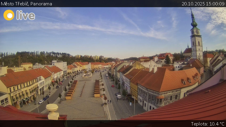 Město Třebíč - Panorama - 20.10.2025 v 15:00 Město Třebíč - Panorama - 20.10.2025 v 15:00