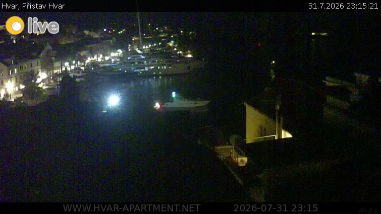 Hvar - Přístav Hvar - 31.7.2026 v 23:15