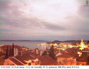 Město Split - Přístav Split - 13.2.2026 v 06:45 Město Split - Přístav Split - 13.2.2026 v 06:45