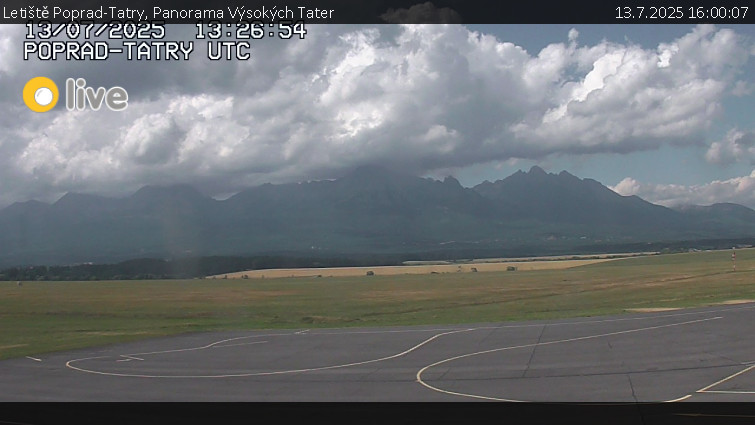 Letiště Poprad-Tatry - Panorama Výsokých Tater - 13.7.2025 v 16:00 Letiště Poprad-Tatry - Panorama Výsokých Tater - 13.7.2025 v 16:00