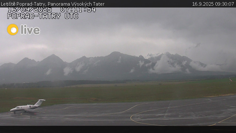 Letiště Poprad-Tatry - Panorama Výsokých Tater - 16.9.2025 v 09:30