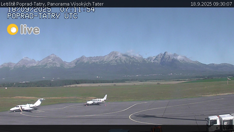 Letiště Poprad-Tatry - Panorama Výsokých Tater - 18.9.2025 v 09:30