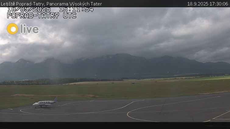 Letiště Poprad-Tatry - Panorama Výsokých Tater - 18.9.2025 v 17:30