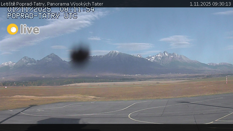 Letiště Poprad-Tatry - Panorama Výsokých Tater - 1.11.2025 v 09:30 Letiště Poprad-Tatry - Panorama Výsokých Tater - 1.11.2025 v 09:30