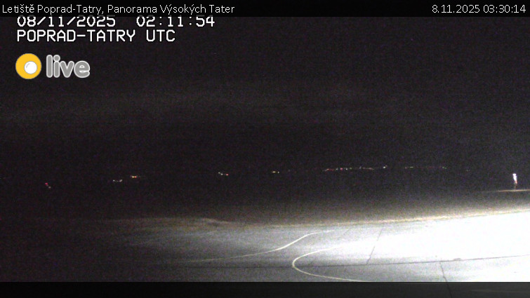 Letiště Poprad-Tatry - Panorama Výsokých Tater - 8.11.2025 v 03:30