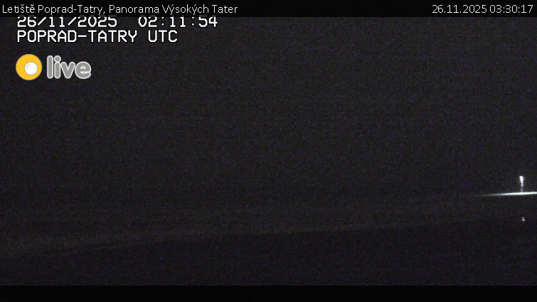Letiště Poprad-Tatry - Panorama Výsokých Tater - 26.11.2025 v 03:30