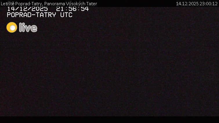 Letiště Poprad-Tatry - Panorama Výsokých Tater - 14.12.2025 v 23:00