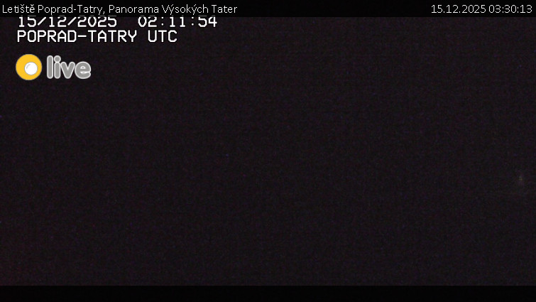 Letiště Poprad-Tatry - Panorama Výsokých Tater - 15.12.2025 v 03:30