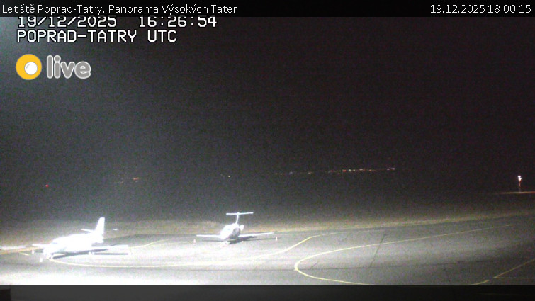Letiště Poprad-Tatry - Panorama Výsokých Tater - 19.12.2025 v 18:00