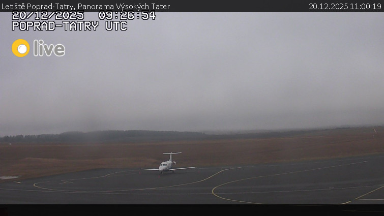 Letiště Poprad-Tatry - Panorama Výsokých Tater - 20.12.2025 v 11:00