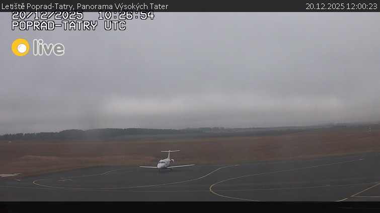 Letiště Poprad-Tatry - Panorama Výsokých Tater - 20.12.2025 v 12:00