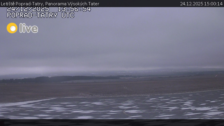Letiště Poprad-Tatry - Panorama Výsokých Tater - 24.12.2025 v 15:00