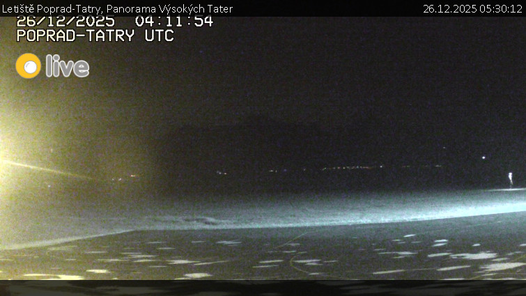 Letiště Poprad-Tatry - Panorama Výsokých Tater - 26.12.2025 v 05:30