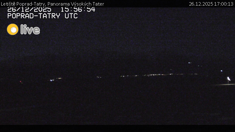 Letiště Poprad-Tatry - Panorama Výsokých Tater - 26.12.2025 v 17:00