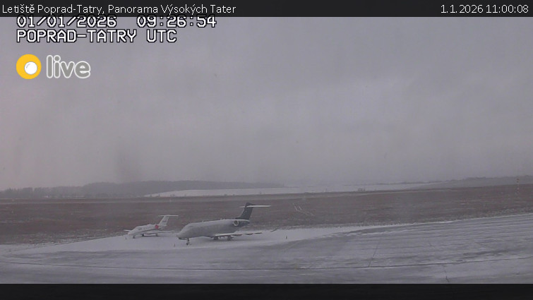 Letiště Poprad-Tatry - Panorama Výsokých Tater - 1.1.2026 v 11:00