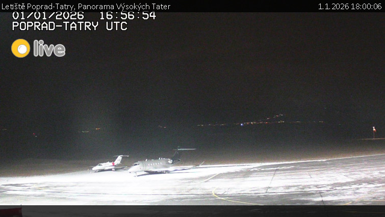 Letiště Poprad-Tatry - Panorama Výsokých Tater - 1.1.2026 v 18:00