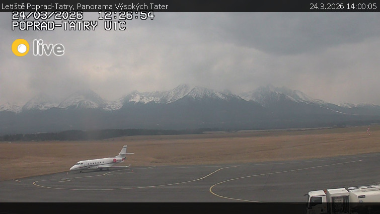 Letiště Poprad-Tatry - Panorama Výsokých Tater - 24.3.2026 v 14:00