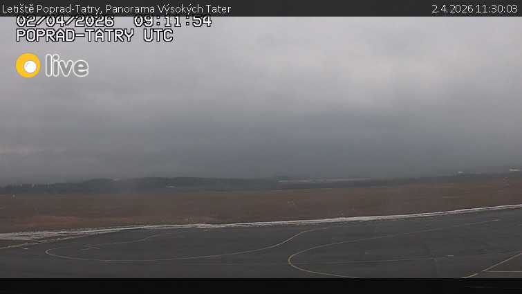 Letiště Poprad-Tatry - Panorama Výsokých Tater - 2.4.2026 v 11:30