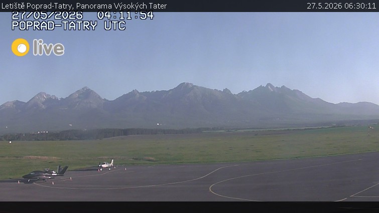 Letiště Poprad-Tatry - Panorama Výsokých Tater - 27.5.2026 v 06:30