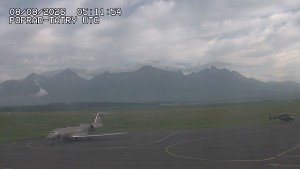 Lotnisko Poprad-Tatry - Panorama Wysokich Tatr - 8.8.2026 v 07:30 Lotnisko Poprad-Tatry - Panorama Wysokich Tatr - 8.8.2026 v 07:30