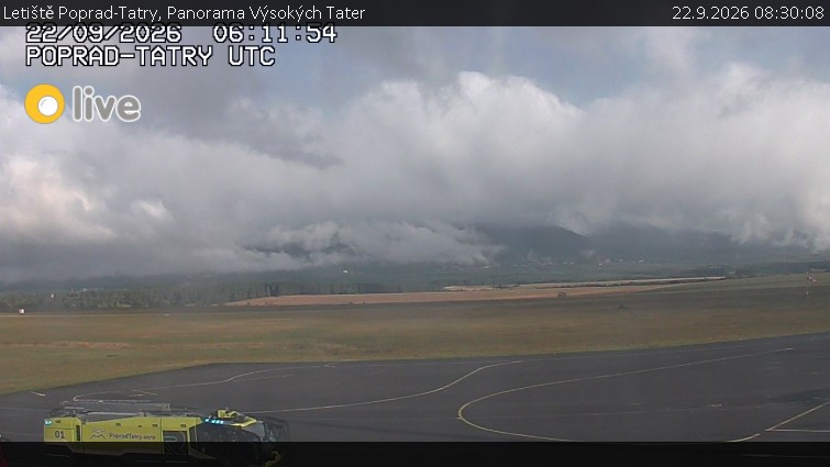Letiště Poprad-Tatry - Panorama Výsokých Tater - 22.9.2026 v 08:30