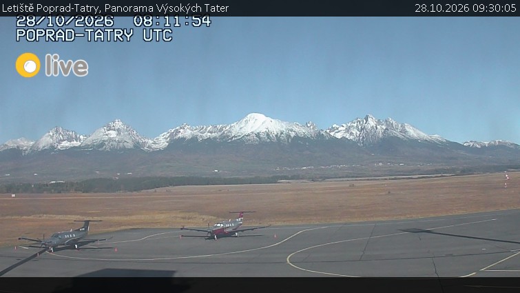 Letiště Poprad-Tatry - Panorama Výsokých Tater - 28.10.2026 v 09:30