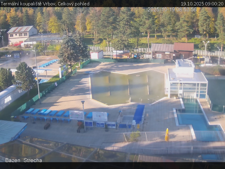 Termální koupaliště Vrbov - Celkový pohled - 19.10.2025 v 09:00 Termální koupaliště Vrbov - Celkový pohled - 19.10.2025 v 09:00