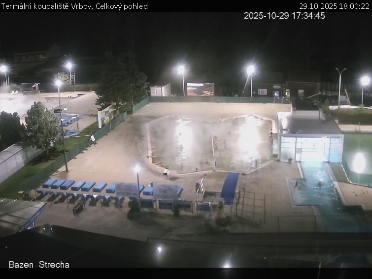 Termální koupaliště Vrbov - Celkový pohled - 29.10.2025 v 18:00 Termální koupaliště Vrbov - Celkový pohled - 29.10.2025 v 18:00
