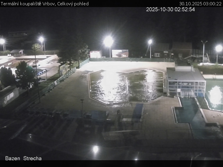 Termální koupaliště Vrbov - Celkový pohled - 30.10.2025 v 03:00 Termální koupaliště Vrbov - Celkový pohled - 30.10.2025 v 03:00