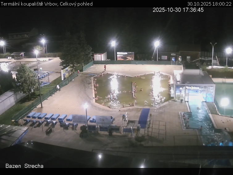 Termální koupaliště Vrbov - Celkový pohled - 30.10.2025 v 18:00 Termální koupaliště Vrbov - Celkový pohled - 30.10.2025 v 18:00