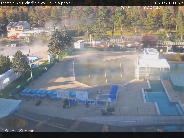 Termální koupaliště Vrbov - Celkový pohled - 31.10.2025 v 08:00 Termální koupaliště Vrbov - Celkový pohled - 31.10.2025 v 08:00