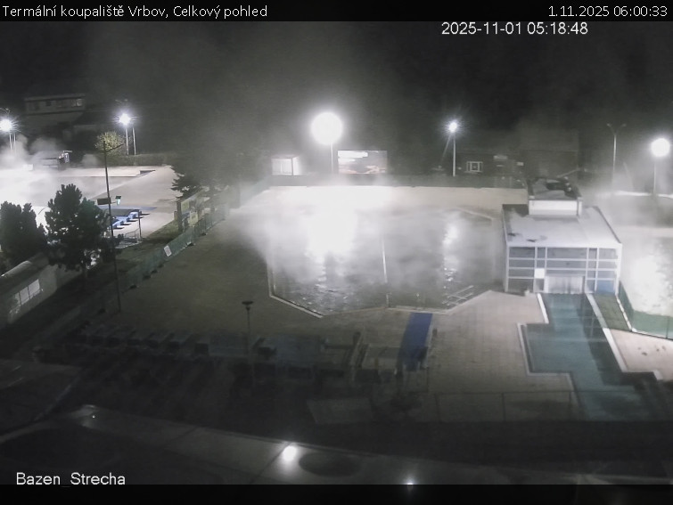 Termální koupaliště Vrbov - Celkový pohled - 1.11.2025 v 06:00 Termální koupaliště Vrbov - Celkový pohled - 1.11.2025 v 06:00