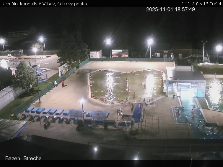 Termální koupaliště Vrbov - Celkový pohled - 1.11.2025 v 19:00 Termální koupaliště Vrbov - Celkový pohled - 1.11.2025 v 19:00