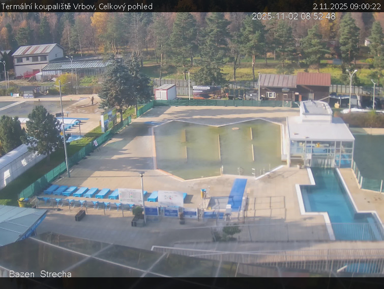 Termální koupaliště Vrbov - Celkový pohled - 2.11.2025 v 09:00 Termální koupaliště Vrbov - Celkový pohled - 2.11.2025 v 09:00