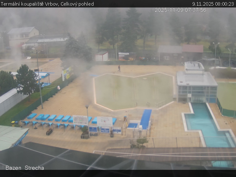 Termální koupaliště Vrbov - Celkový pohled - 9.11.2025 v 08:00