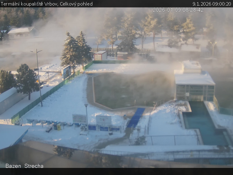 Termální koupaliště Vrbov - Celkový pohled - 9.1.2026 v 09:00