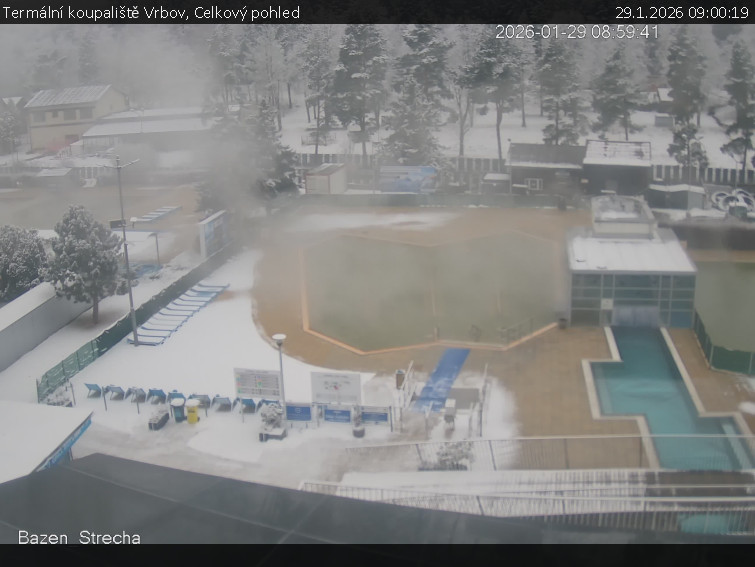 Termální koupaliště Vrbov - Celkový pohled - 29.1.2026 v 09:00