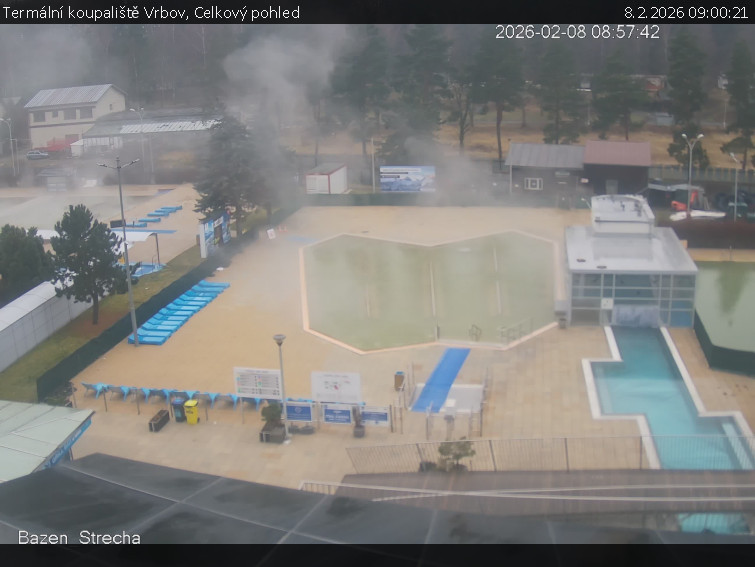 Termální koupaliště Vrbov - Celkový pohled - 8.2.2026 v 09:00