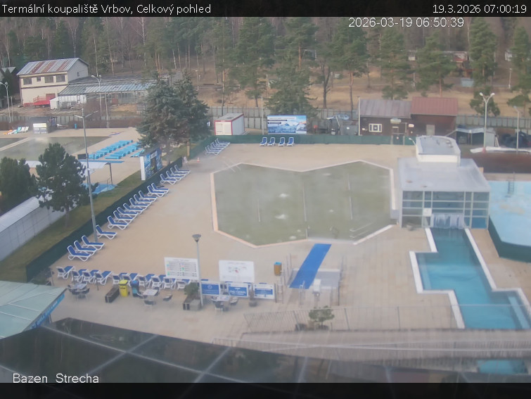 Termální koupaliště Vrbov - Celkový pohled - 19.3.2026 v 07:00