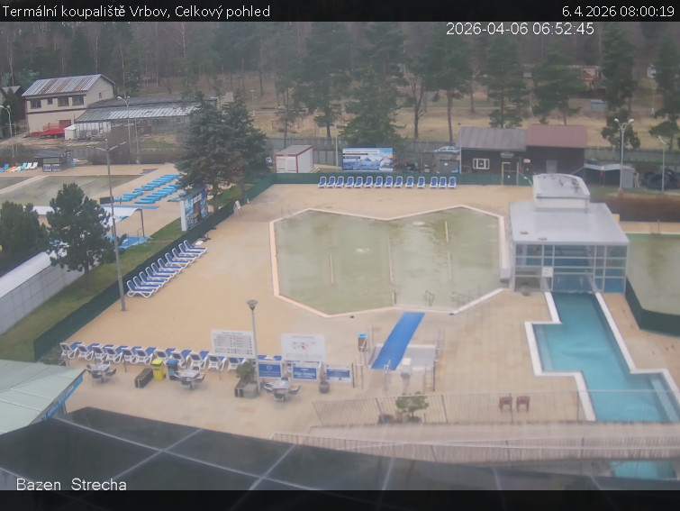 Termální koupaliště Vrbov - Celkový pohled - 6.4.2026 v 08:00