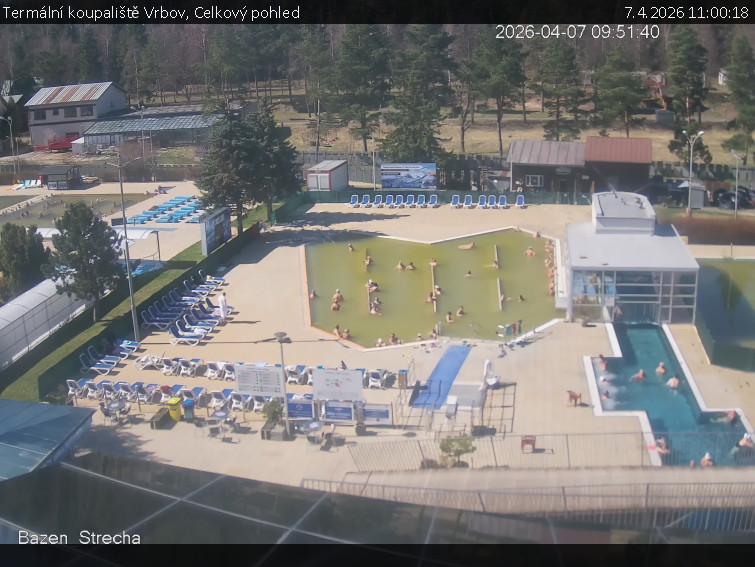 Termální koupaliště Vrbov - Celkový pohled - 7.4.2026 v 11:00