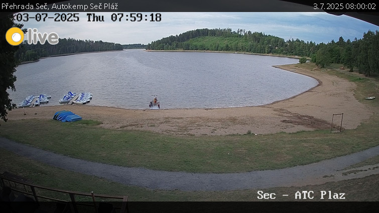 Přehrada Seč - Autokemp Seč Pláž - 3.7.2025 v 08:00