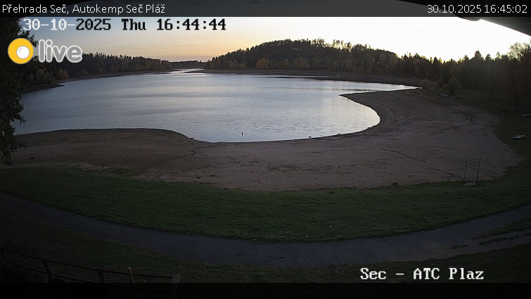 Přehrada Seč - Autokemp Seč Pláž - 30.10.2025 v 16:45 Přehrada Seč - Autokemp Seč Pláž - 30.10.2025 v 16:45